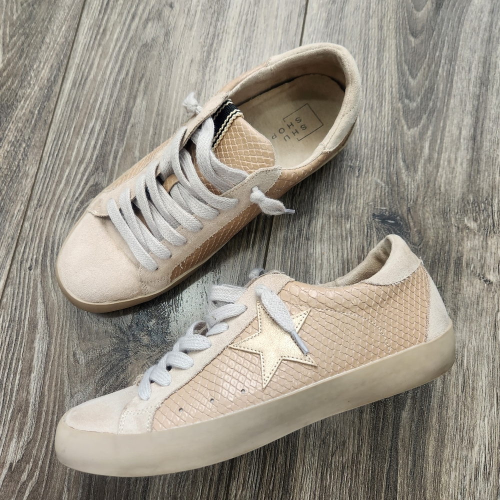 ShuShop Beige and Cream Sneakers